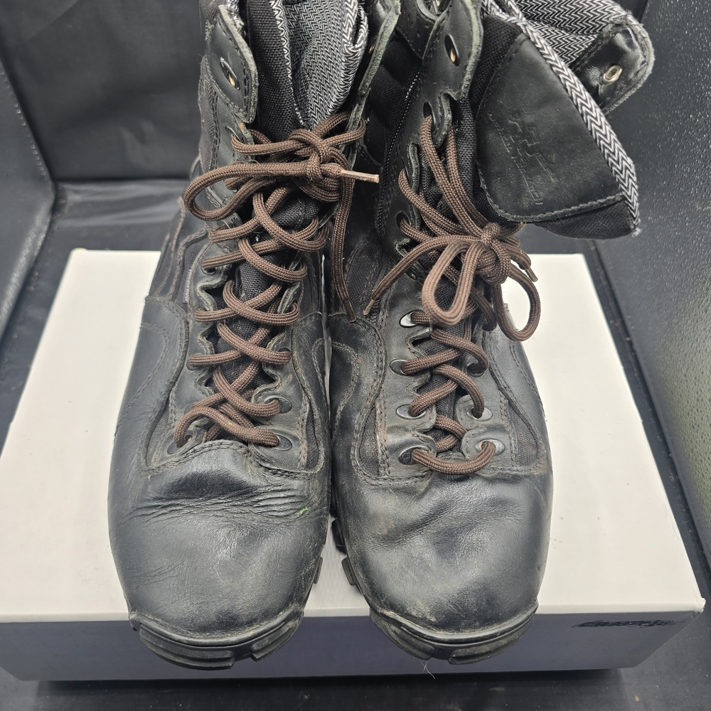 Men's Black Leather Boots‎